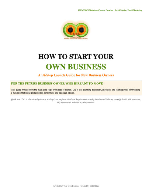 Business Startup Outline